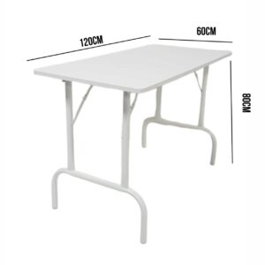 Mesa plegable 120x60cm Blanco