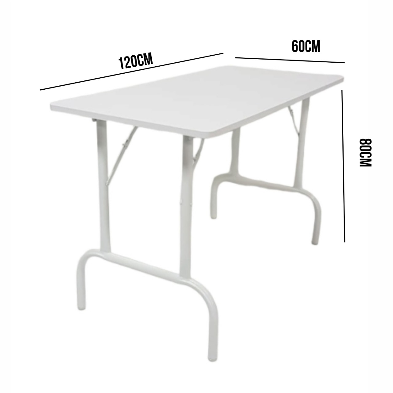 Mesa plegable 120x60cm Blanco