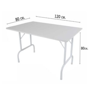 Mesa plegable 120x80cm Blanco