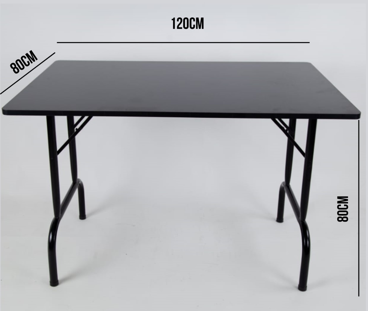 Mesa Plegable 120x80cm. Negro
