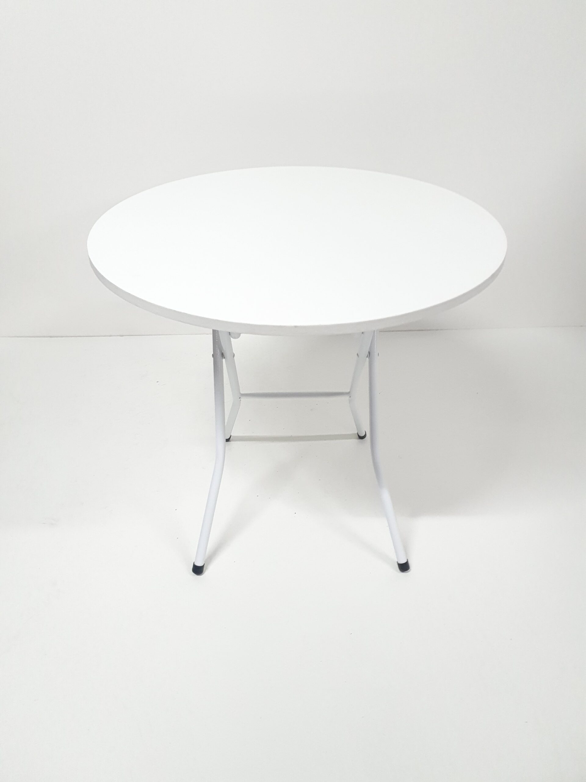 Mesa plegable Redonda 80cm Blanco - Imagen 3