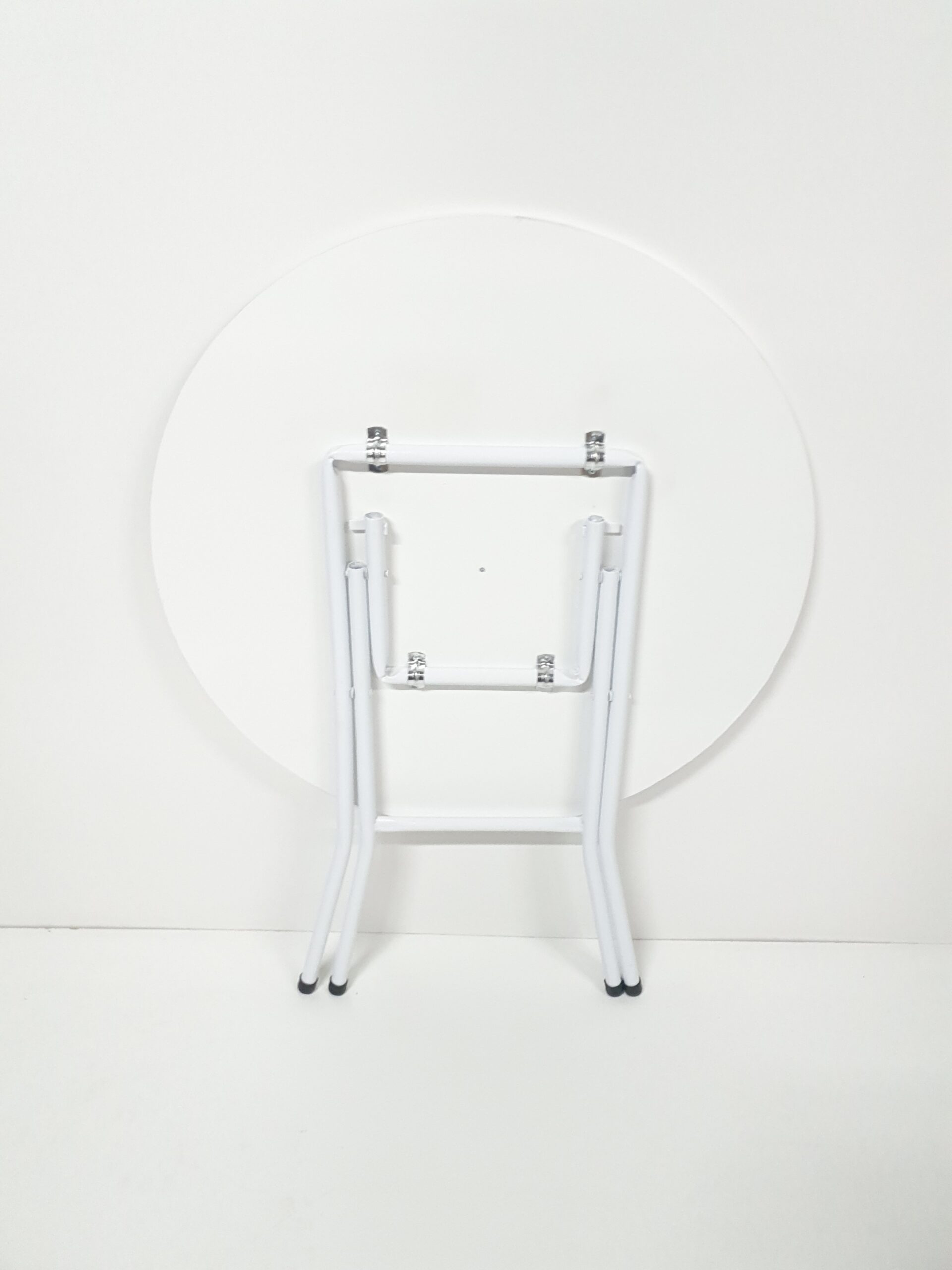 Mesa plegable Redonda 80cm Blanco - Imagen 6