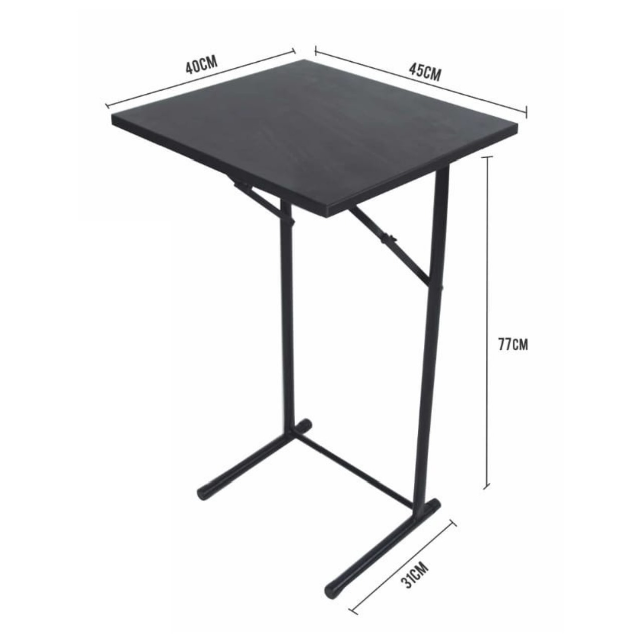 Mesa plegable 45x40 negro