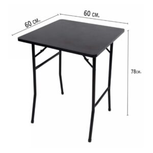 Mesa plegable 60x60cm Negro