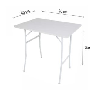 Mesa plegable 80x60cm Blanco