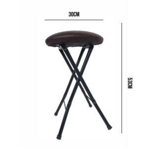 Banquito plegable redondo 30 marrón