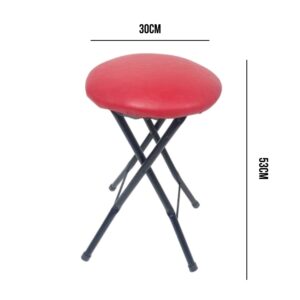 Banquito plegable redondo 30cm Rojo